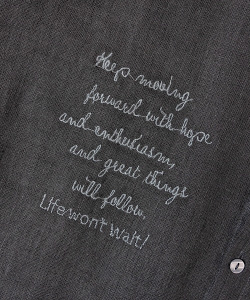 JACKROSE（ジャックローズ）の「BAYCANT ﾘﾈﾝ100% ﾊﾞﾝﾄﾞｶﾗｰLSｼｬﾂ（シャツ/ブラウス・メンズ・ブラック/ナチュラル/カーキ・M/L/XL）」の14枚目の写真