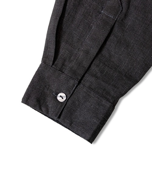 JACKROSE（ジャックローズ）の「BAYCANT ﾘﾈﾝ100% ﾊﾞﾝﾄﾞｶﾗｰLSｼｬﾂ（シャツ/ブラウス・メンズ・ブラック/ナチュラル/カーキ・M/L/XL）」の6枚目の写真