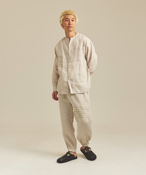 JACKROSE（ジャックローズ）の「BAYCANT ﾘﾈﾝ100% ﾊﾞﾝﾄﾞｶﾗｰLSｼｬﾂ（シャツ/ブラウス・メンズ・ブラック/ナチュラル/カーキ・M/L/XL）」の15枚目の写真