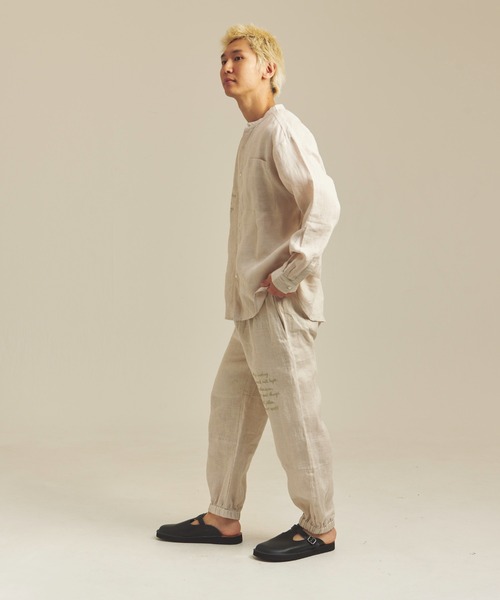 JACKROSE（ジャックローズ）の「BAYCANT ﾘﾈﾝ100% ﾊﾞﾝﾄﾞｶﾗｰLSｼｬﾂ（シャツ/ブラウス・メンズ・ブラック/ナチュラル/カーキ・M/L/XL）」の18枚目の写真