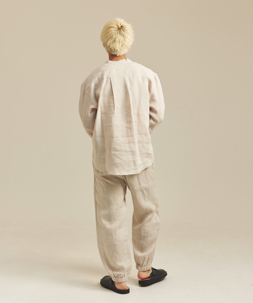 JACKROSE（ジャックローズ）の「BAYCANT ﾘﾈﾝ100% ﾊﾞﾝﾄﾞｶﾗｰLSｼｬﾂ（シャツ/ブラウス・メンズ・ブラック/ナチュラル/カーキ・M/L/XL）」の20枚目の写真