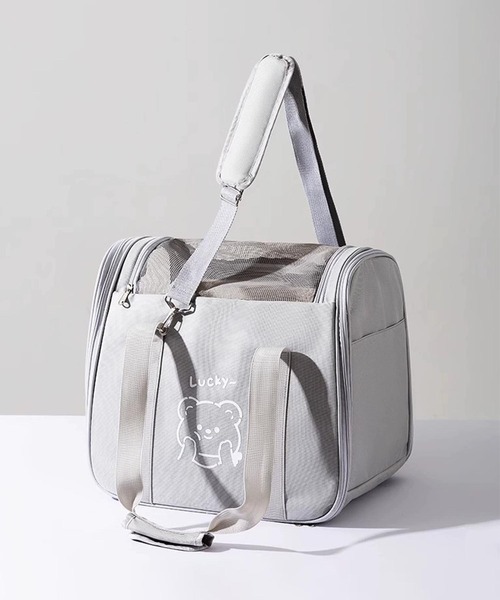 aimoha（アイモハ）の「軽量　ペット用キャリーケース（ペット用キャリーケース・レディース・ホワイト/グレー・LARGE/MEDIUM）」の12枚目の写真