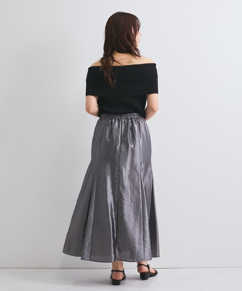 QUEENS COURT（クイーンズコート）の「シャイニートリコットスカート≪手洗い可能≫（スカート・レディース・チャコールグレー/シルバー系その他/ピンク・M）」の15枚目の写真