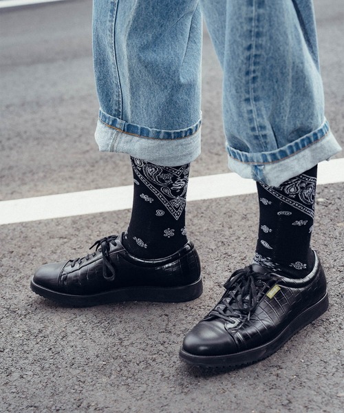 Subciety（サブサエティ）の「Bandanna socks（ソックス/靴下・メンズ・ブラック/ホワイト・FREE）」の13枚目の写真
