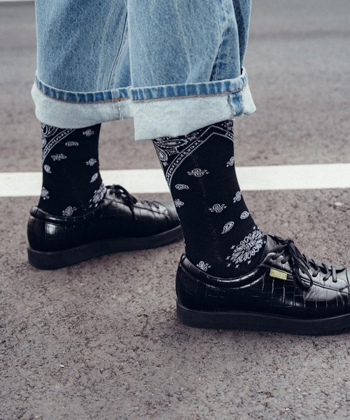 Subciety（サブサエティ）の「Bandanna socks（ソックス/靴下・メンズ・ブラック/ホワイト・FREE）」の16枚目の写真