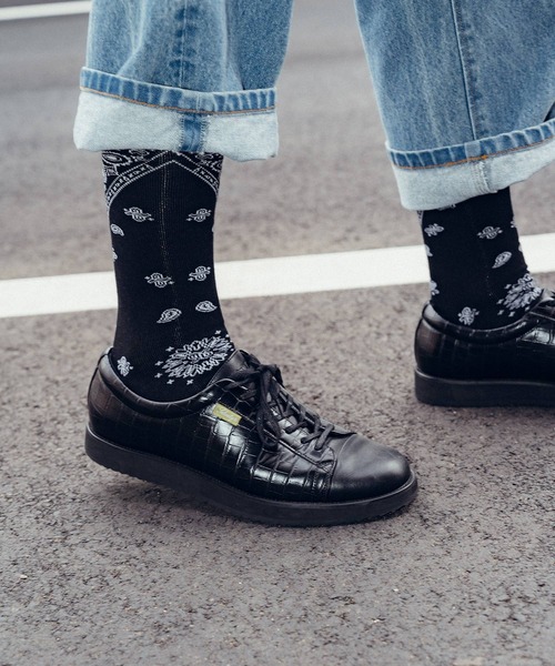 Subciety（サブサエティ）の「Bandanna socks（ソックス/靴下・メンズ・ブラック/ホワイト・FREE）」の18枚目の写真