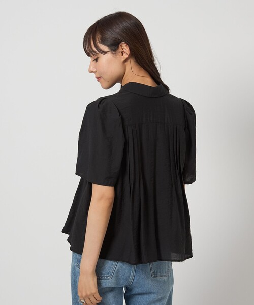 EMMEL REFINES（エメルリファインズ）の「＜EMMEL REFINES＞EM ピンタック ショートスリーブ ブラウス（シャツ/ブラウス・レディース・オフホワイト/ブラック・FREE）」の5枚目の写真