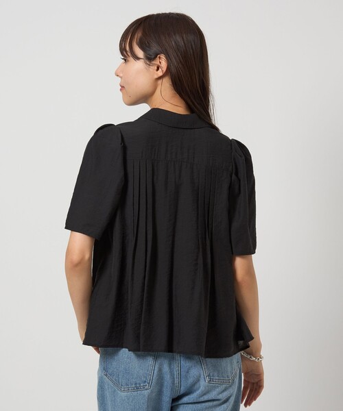 EMMEL REFINES（エメルリファインズ）の「＜EMMEL REFINES＞EM ピンタック ショートスリーブ ブラウス（シャツ/ブラウス・レディース・オフホワイト/ブラック・FREE）」の6枚目の写真