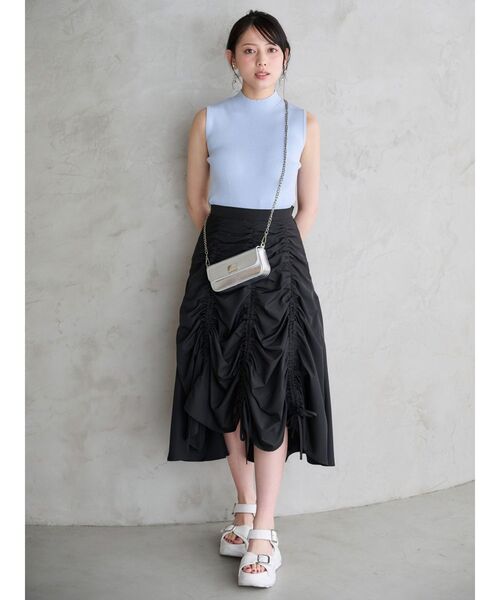 MERCURYDUO（マーキュリーデュオ）の「ノースリーブニット（ニット/セーター・レディース・オフホワイト/ライム/ブラック/ライトブルー・FREE）」の6枚目の写真