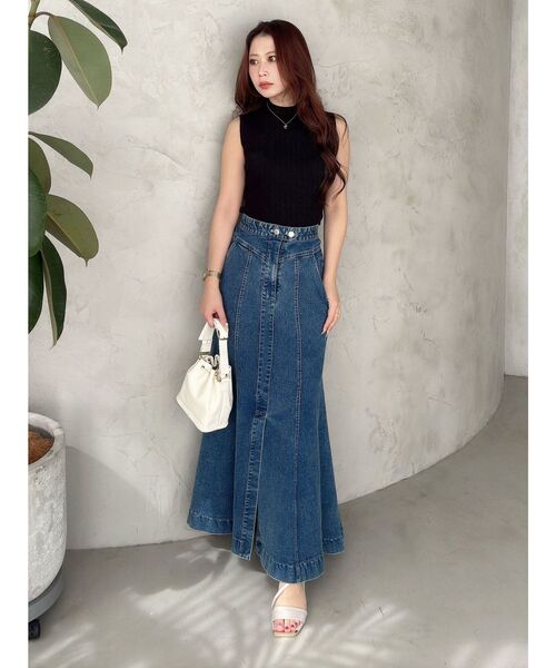 MERCURYDUO（マーキュリーデュオ）の「ノースリーブニット（ニット/セーター・レディース・オフホワイト/ライム/ブラック/ライトブルー・FREE）」の11枚目の写真