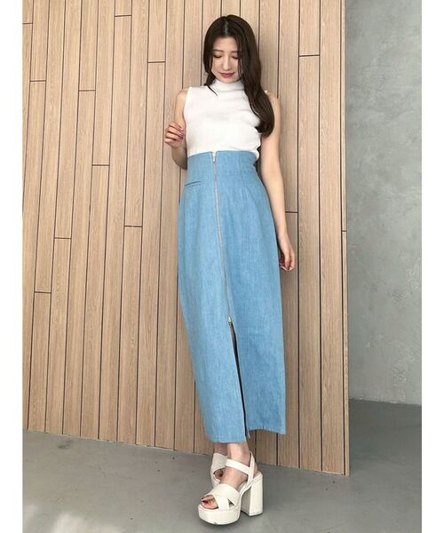 MERCURYDUO（マーキュリーデュオ）の「ノースリーブニット（ニット/セーター・レディース・オフホワイト/ライム/ブラック/ライトブルー・FREE）」の16枚目の写真