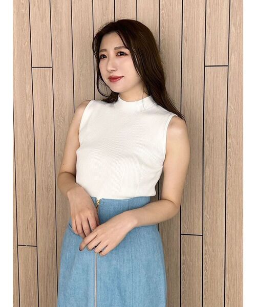 MERCURYDUO（マーキュリーデュオ）の「ノースリーブニット（ニット/セーター・レディース・オフホワイト/ライム/ブラック/ライトブルー・FREE）」の17枚目の写真