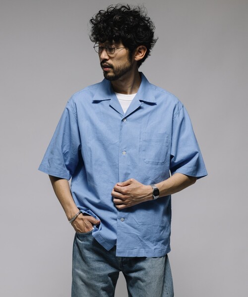 ★EU発*COS*新作*リネンショートスリーブシャツ/PRINTED★ coen（コーエン）の「リネンミックスショートスリーブシャツ