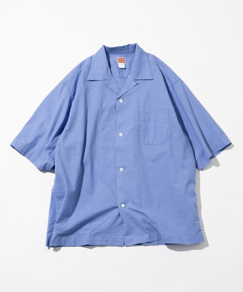 HINSON(ヒンソン)の「HINSON/ヒンソン コットンリネン オープンカラー ショートスリーブシャツ(シャツ/ブラウス・メンズ・サックスブルー/オリーブ/オフホワイト/ブラック・LARGE/MEDIUM)」の14枚目の写真