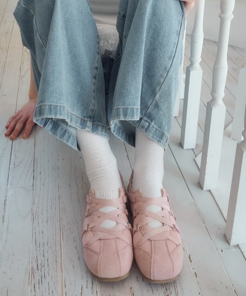 バレエ C レースアップバレエスニーカー/lace‐up ballet sneakers（スニーカー
