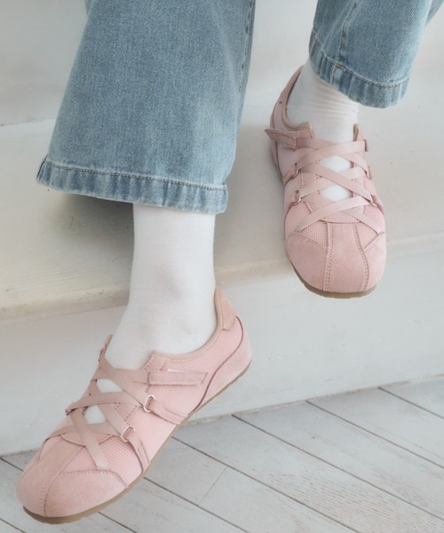 レースアップバレエスニーカー/lace‐up ballet sneakers（スニーカー