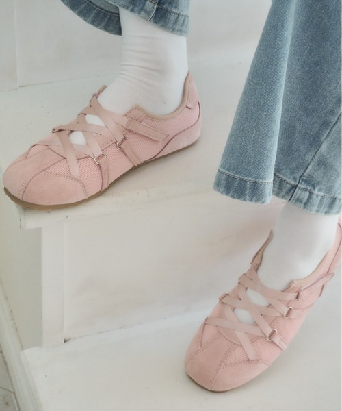 ✨未使用品✨コンバース バレエシューズ レースアップ スニーカー ピンク ✨未使用品✨コンバース バレエシューズ レースアップ