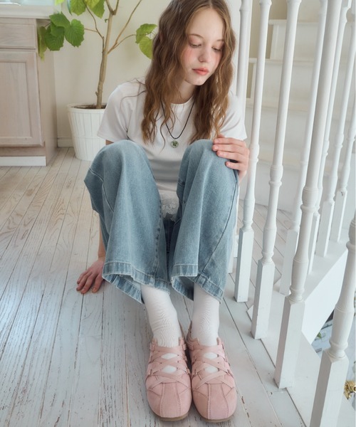 Birthday room（バースデイルーム）の「レースアップバレエスニーカー/lace‐up ballet sneakers（スニーカー・レディース・シルバー/アイボリー/ピンク・SMALL/MEDIUM/LARGE）」の10枚目の写真