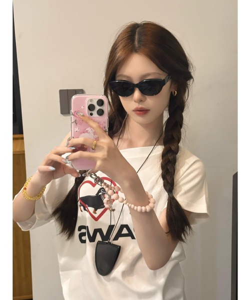 EN OR★韓国★人気★LOVES CAT T-SHIRT 半袖Tシャツ 2色 楽天市場】Tシャツ メンズ ユニセックス ハングル サランへヨ