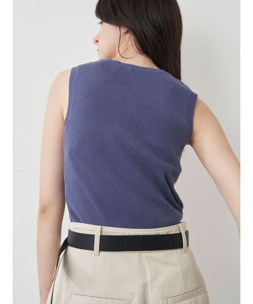 ELENDEEK（エレンディーク）の「ヘンリーネックリブニット（タンクトップ・レディース・ピンク/ブラウン/ブルー/その他1・FREE）」の12枚目の写真