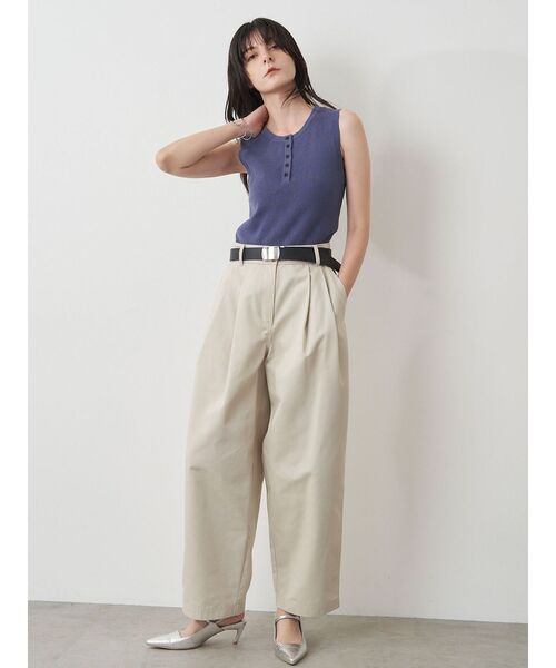 ELENDEEK（エレンディーク）の「ヘンリーネックリブニット（タンクトップ・レディース・ピンク/ブラウン/ブルー/その他1・FREE）」の14枚目の写真