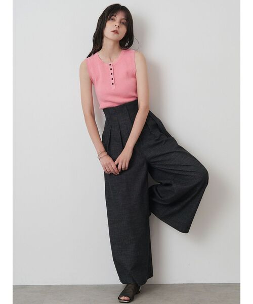 ELENDEEK（エレンディーク）の「ヘンリーネックリブニット（タンクトップ・レディース・ピンク/ブラウン/ブルー/その他1・FREE）」の20枚目の写真