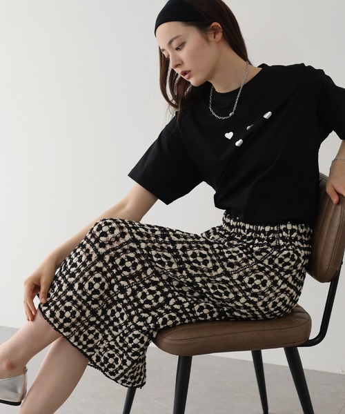 25AW☆直営店CELINE ボーダー クロシェコットン ミニスカート org.jpg