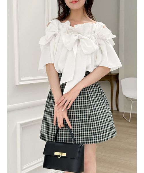 snidel スナイデル　オフショルリボンブラウス　新品未使用タグ付き　今期新作 SNIDEL｜オフショルリボンブラウス | Rakuten Fashion(楽天