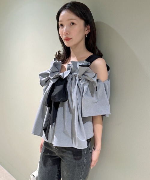 SNIDEL オフショルリボンブラウス SNIDEL｜オフショルリボンブラウス | Rakuten Fashion(楽天