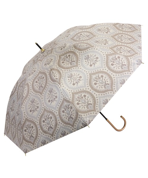 macocca（マコッカ）の「完全遮光 日傘 晴雨兼用 Paraffi パラフィ ショート傘 軽量  ダマスク柄（長傘・レディース・グレー/ブルー・FREE）」の4枚目の写真