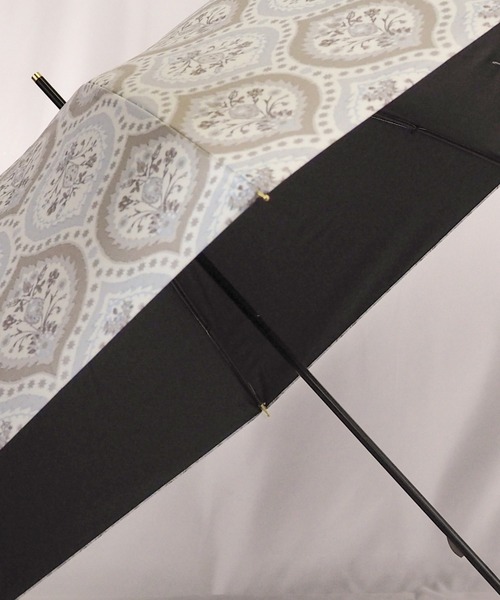 macocca（マコッカ）の「完全遮光 日傘 晴雨兼用 Paraffi パラフィ ショート傘 軽量  ダマスク柄（長傘・レディース・グレー/ブルー・FREE）」の11枚目の写真