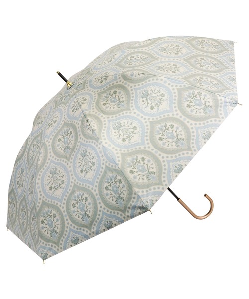macocca（マコッカ）の「完全遮光 日傘 晴雨兼用 Paraffi パラフィ ショート傘 軽量  ダマスク柄（長傘・レディース・グレー/ブルー・FREE）」の12枚目の写真