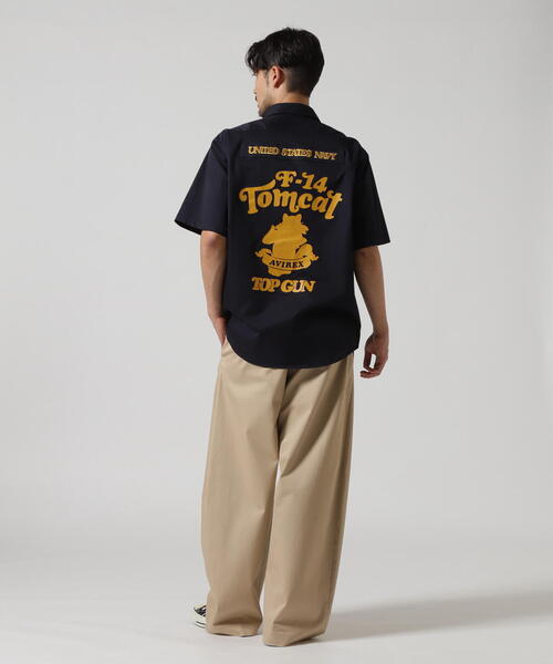 AVIREX（アヴィレックス）の「《WEB&DEPOT限定》TWILL TOMCAT SHIRT / ツイル トムキャット 半袖シャツ / AVIREX / アヴィレックス（シャツ/ブラウス・メンズ・ネイビー/カーキ・MEDIUM/LARGE/X-LARGE/XX-LARGE）」の14枚目の写真