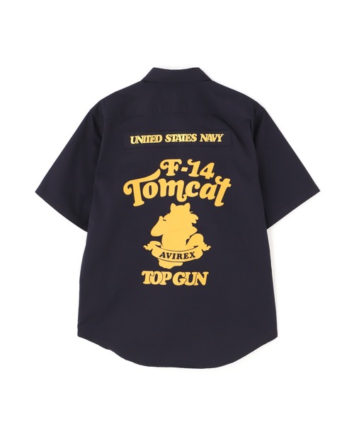 国内発送【AVIREX】ワッフル Vネック 半袖Tシャツ \"トムキャット WEB&DEPOT限定》WAFFLE VNECK T-SHIRT 