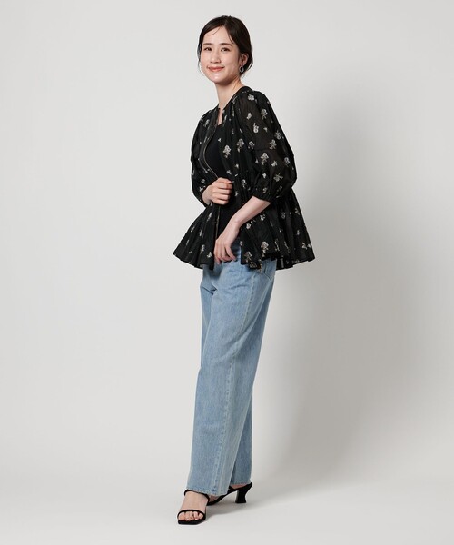 UNITED ARROWS（ユナイテッドアローズ）の「フラワージャガード シアー ブルゾン（ブルゾン・レディース・ブラック・FREE）」の4枚目の写真