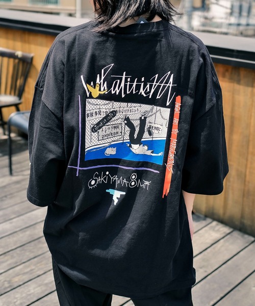 FEELCYCLE PRINTED ARTWORKS コラボTシャツ M セール】【What it isNt / ワットイットイズント】SAKIYAMA