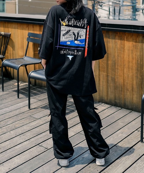（What it isNt）ART BY MARKGONZALES（ワットイットイズント）の「【What it isNt / ワットイットイズント】SAKIYAMA コラボ プリントTシャツ（Tシャツ/カットソー・メンズ・ブルー/ブラック/ホワイト・X-LARGE/LARGE/MEDIUM）」の11枚目の写真