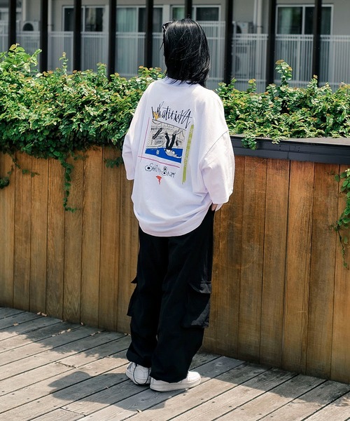 （What it isNt）ART BY MARKGONZALES（ワットイットイズント）の「【What it isNt / ワットイットイズント】SAKIYAMA コラボ プリントTシャツ（Tシャツ/カットソー・メンズ・ブルー/ブラック/ホワイト・X-LARGE/LARGE/MEDIUM）」の6枚目の写真