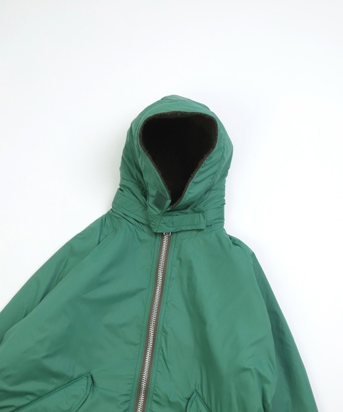 OMNIGOD（オムニゴッド）の「[OMNIGOD womens / オムニゴッド] クリーミーライト フードデットコート（モッズコート・レディース・ベージュ/ブラック/グリーン・0）」の14枚目の写真