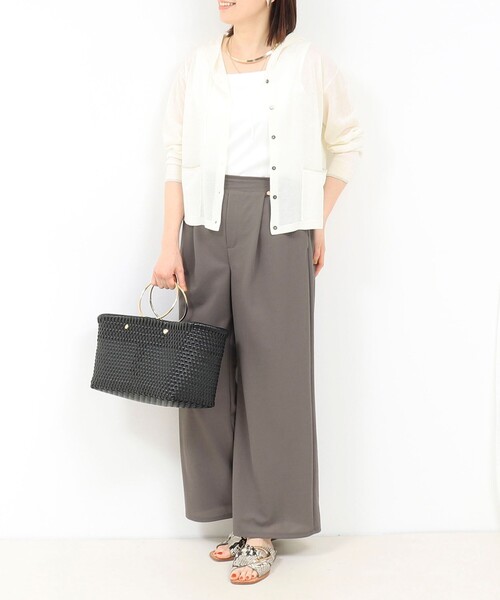 MICO COULIER(ミコクリエ)の「エステルカノコパンツ(その他パンツ・レディース・ネイビー/チャコールグレー・38/36)」の11枚目の写真