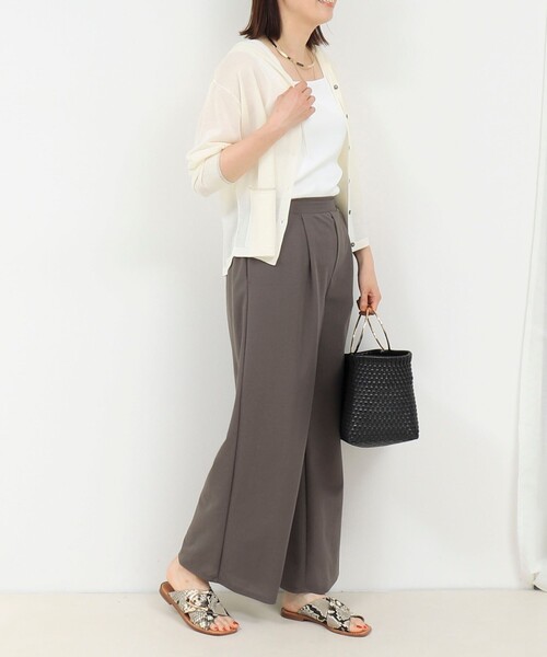 MICO COULIER(ミコクリエ)の「エステルカノコパンツ(その他パンツ・レディース・ネイビー/チャコールグレー・38/36)」の12枚目の写真