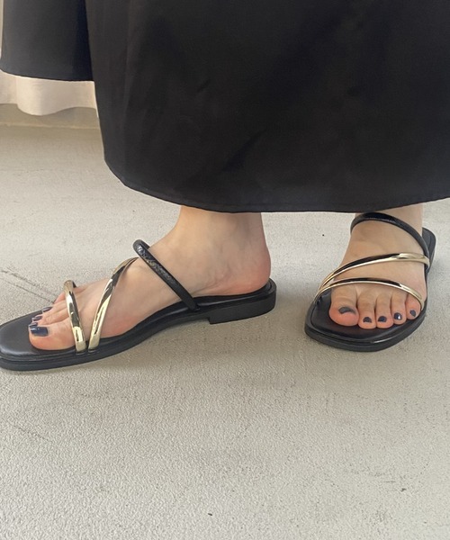 LAUTREAMONT（ロートレアモン）の「【WEB限定】【NICOLAS LAINAS】ストラップフラットサンダル（サンダル・レディース・ブラック・24.0cm/23.5cm/23.0cm）」の7枚目の写真