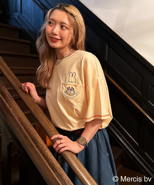 miffy 70th】ショート丈ポケットTEE（Tシャツ/カットソー）｜DOUBLE