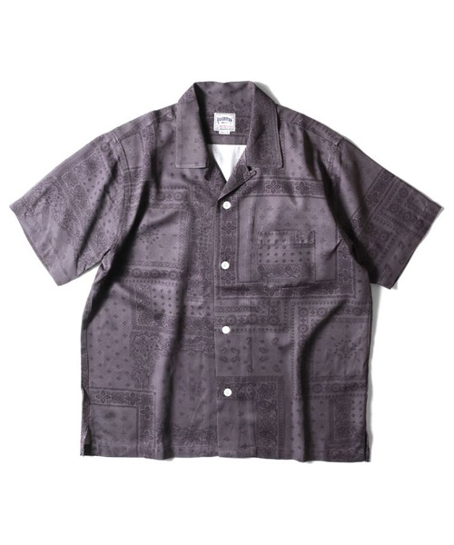 HOUSTON(ヒューストン)の「HOUSTON アロハシャツ(BANDANA)(シャツ/ブラウス・メンズ・チャコールグレー/ナチュラル/ブラック/ネイビー/ミント/ゴールド・X-LARGE/XX-LARGE/MEDIUM/LARGE)」の1枚目の写真