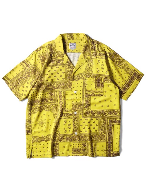 HOUSTON(ヒューストン)の「HOUSTON アロハシャツ(BANDANA)(シャツ/ブラウス・メンズ・チャコールグレー/ナチュラル/ブラック/ネイビー/ミント/ゴールド・X-LARGE/XX-LARGE/MEDIUM/LARGE)」の6枚目の写真