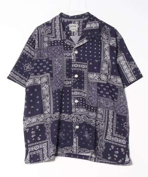 HOUSTON(ヒューストン)の「HOUSTON アロハシャツ(BANDANA)(シャツ/ブラウス・メンズ・チャコールグレー/ナチュラル/ブラック/ネイビー/ミント/ゴールド・X-LARGE/XX-LARGE/MEDIUM/LARGE)」の13枚目の写真