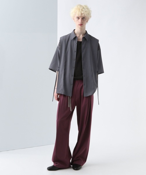 HARE（ハレ）の「【YUMA TAKAHASHI×HARE SET UP対応】ムスビレイヤードシャツ(HARE)（シャツ/ブラウス・メンズ・グレー系その他/ブラック系その他・FREE）」の5枚目の写真