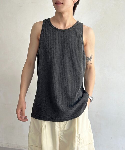 CPCM（シーピーシーエム）の「ピグメントカットメッシュタンク（タンクトップ・レディース・ブラック/ホワイト/ネイビー/オレンジ・MEDIUM/LARGE）」の13枚目の写真