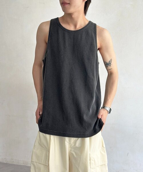 CPCM（シーピーシーエム）の「ピグメントカットメッシュタンク（タンクトップ・レディース・ブラック/ホワイト/ネイビー/オレンジ・MEDIUM/LARGE）」の17枚目の写真