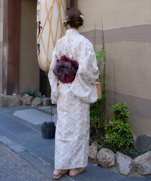 Ambre Neige（アンブルネージュ）の「2way yukata set / 2way浴衣セット（浴衣・レディース・ナチュラル/ブルー/ピンク/ネイビー/オレンジ・FREE）」の14枚目の写真